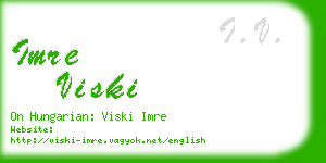 imre viski business card